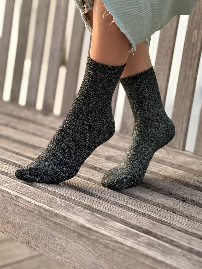 Chaussettes Pailletées Noir