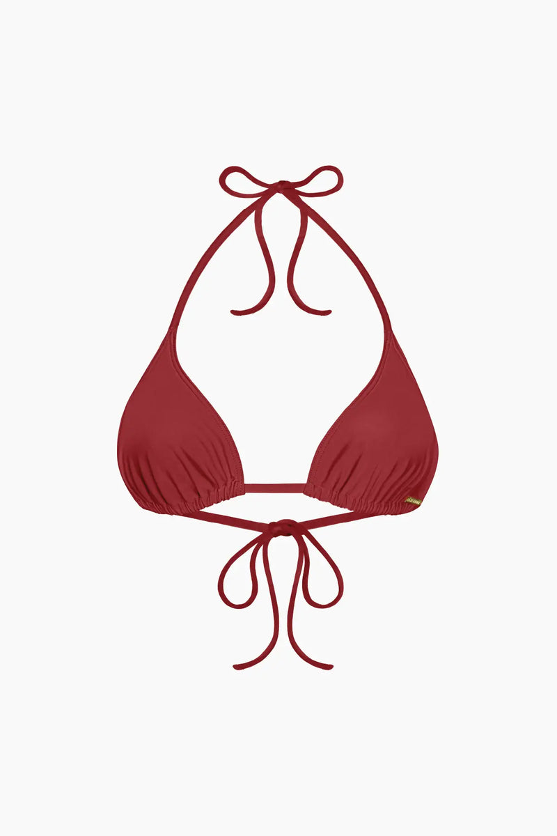 Nérée Terracotta Sienne Tie-Triangle Bikini Top