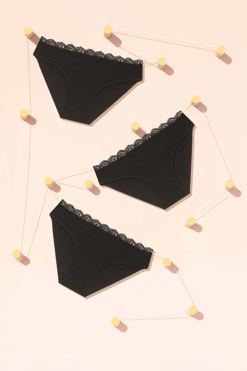 Trio Pack - 3 Absolu Anthéia Black Briefs