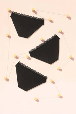 Trio Pack - 3 Absolu Anthéia Black Briefs