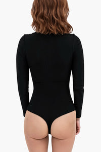 Body Manches Longues Sculptant Noir