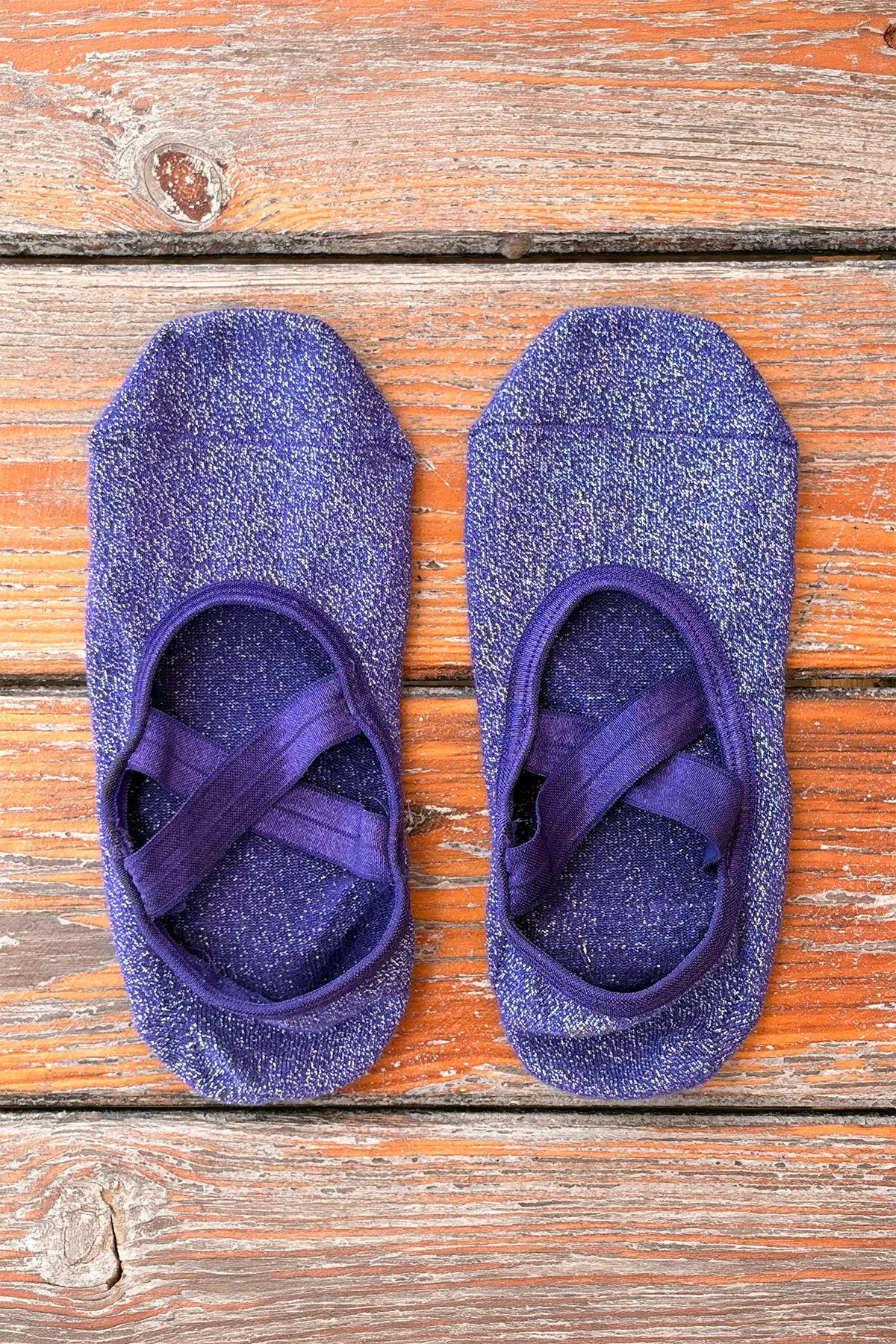 Chaussettes Pailletées Antidérapantes Améthyste