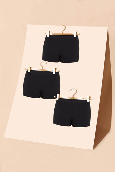 Trio Pack - 3 Black Glow Boxers