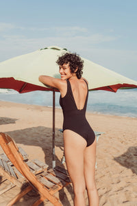 Maillot de Bain Swim Texturé Noir