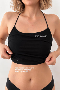 Le Bianca Bra Top Dos Signature Noir