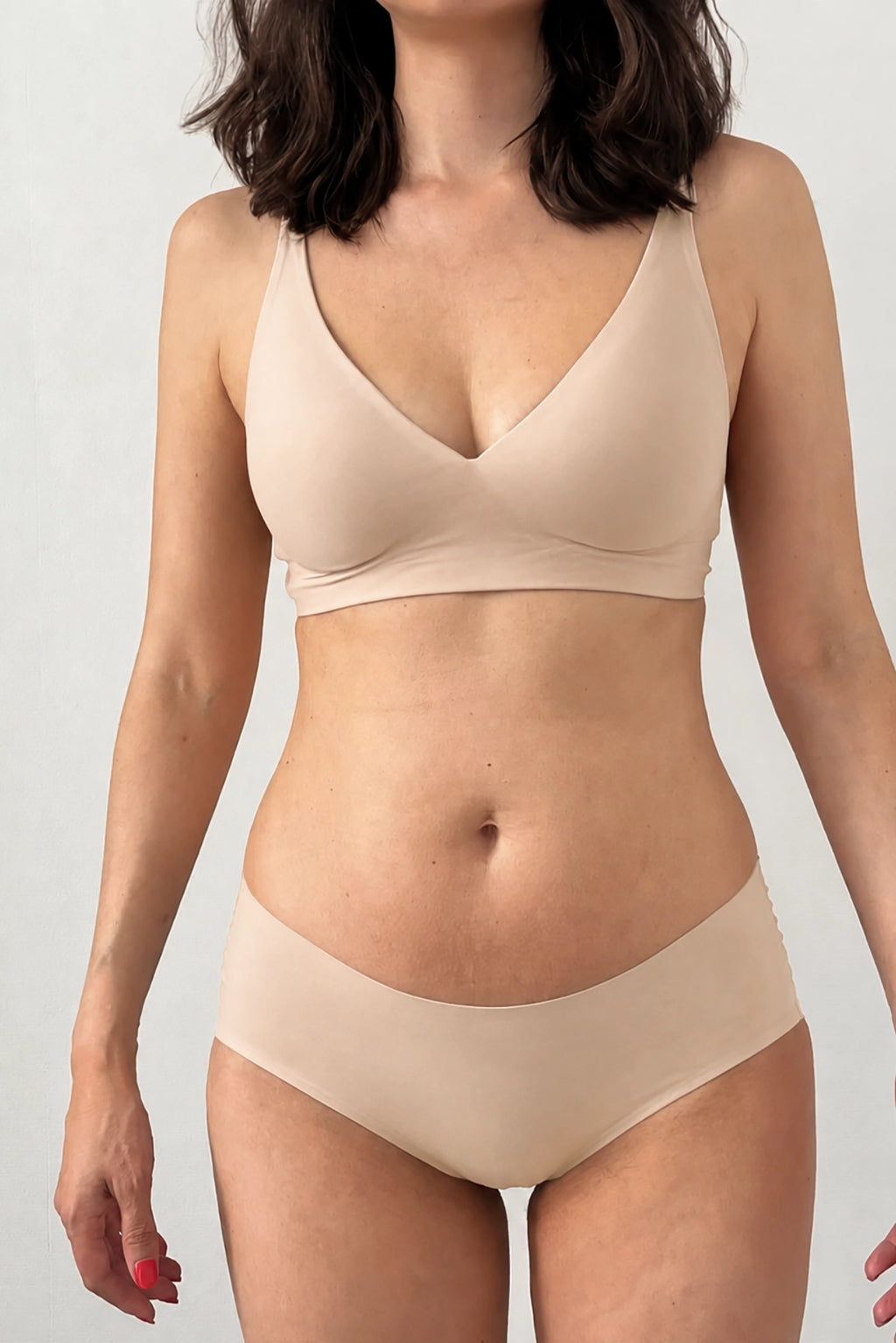 Shorty Sans Couture Plume Beige